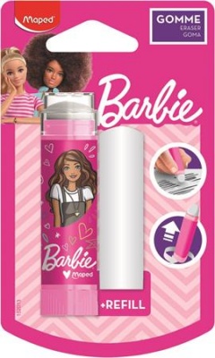 Radírstift, pótbéllel, MAPED "Barbie"