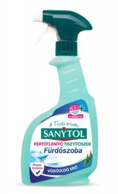 Fürdőszobai felülettisztító- és fertőtlenítő spray, 500 ml, SANYTOL