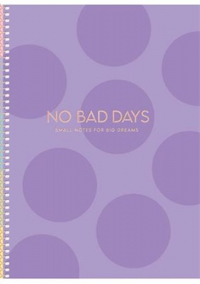 Spirálfüzet, B5, kockás, 80 lap, keményfedeles, SHKOLYARYK "No bad days", vegyes