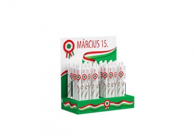 Golyóstoll display, 0,8 mm, nyomógombos, ICO, kokárdás