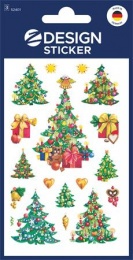 Matrica, papír,  3 ív, 76x120 mm, AVERY ZWECKFORM, "Z-Design No.52401", karácsonyfa